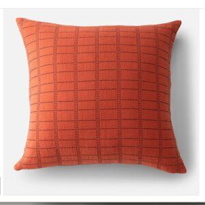 Schoolhouse Grid Stitch Pillow Cover (pillow not included) in Paprika